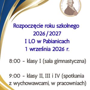 Rozpoczęcie roku szkolnego 2026/2027